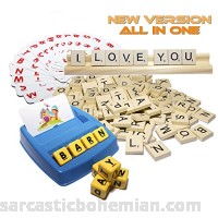 Matching Letter Game 100 Scrabble Tiles Spelling Games Memory Puzzle Word Letter Recognition for 3 Years & Up by VSBests B07734F521